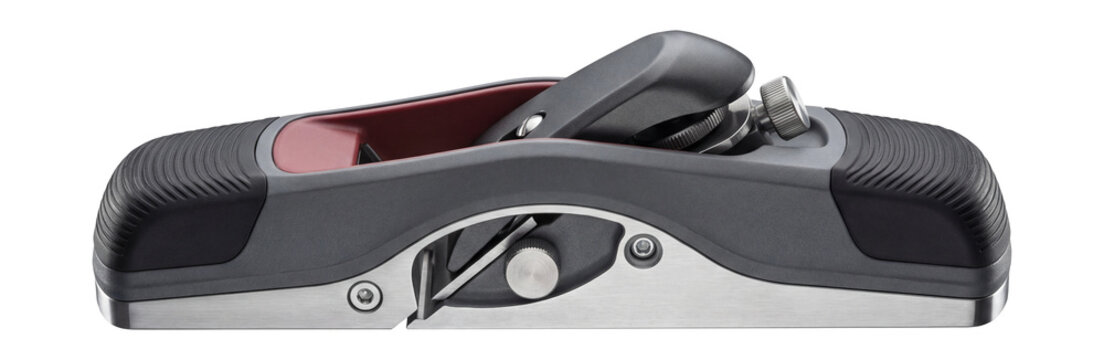 Modern composite jointer plane with a non-slip grip.