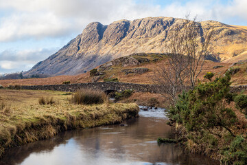 mountain landscape with river