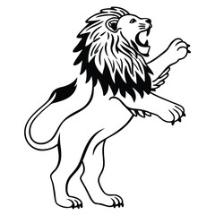 Obraz premium lion vector illustration