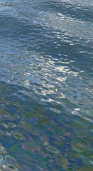 Obraz premium Iridescent water surface with shimmering sunlight reflections dancing