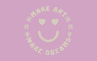 Naklejka premium Happy face print design