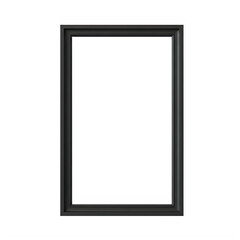 Fototapeta premium A simple outline of a rectangular frame with thick borders and no internal details.
