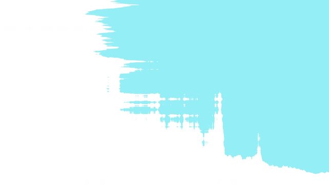 Dynamic ink bleed bloom diffusion. Pristine turqoise liquid ink flow and capillary expansion. High-resolution 4K watercolor transition for motion design
