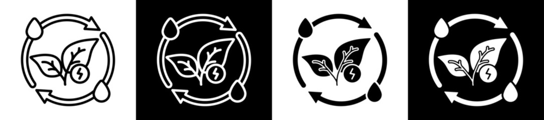 Extraction Icon In Flat Version On Black And White Background