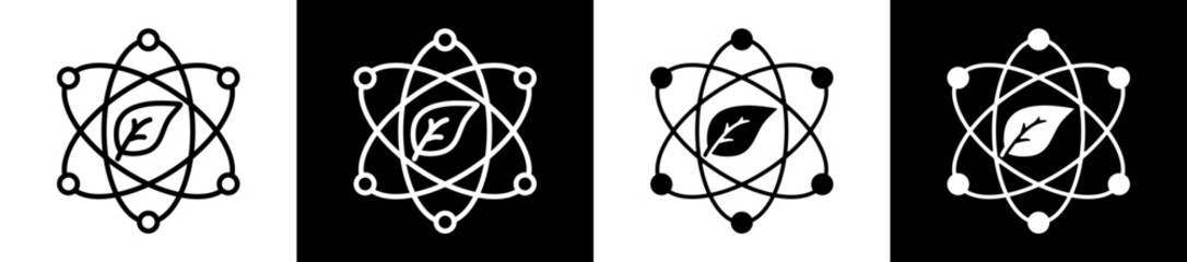 Clean Energy Icon In Flat Version On Black And White Background