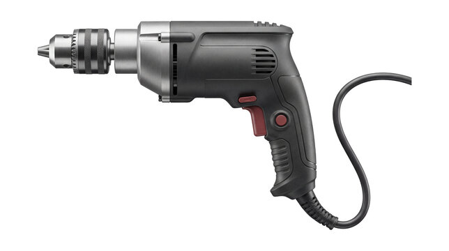 Lightweight corded drill with a keyless chuck.