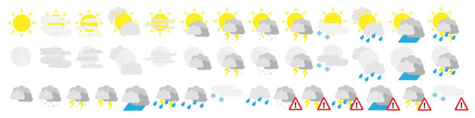 Weather Symbols and Icons.