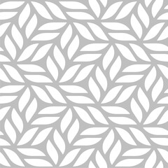 Fototapeta premium seamless geometric leaves pattern with abstract botanical foliage design on neutral modern minimalist background texture