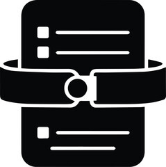 Checklist On Device With Band Icon On White Background to-do list task list