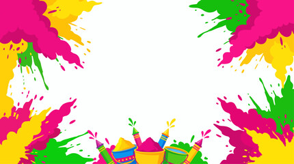 Obraz premium Holi Festival Colorful Powder Explosion Vector Background