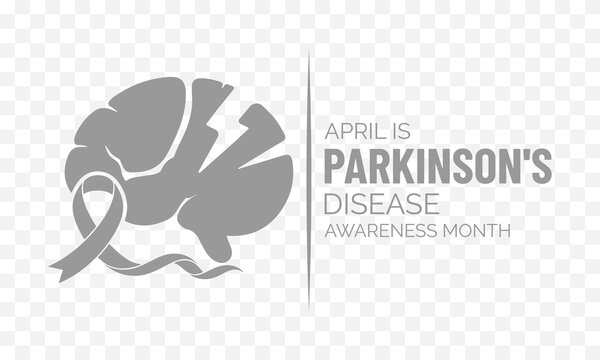 Vector illustration concept for April Parkinson s Disease Awareness Month, designed as a clean poster and banner template. Clean vector combining awareness ribbon and tulip.