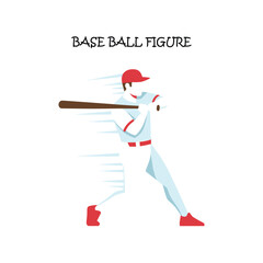Base Ball Figure Vector Design