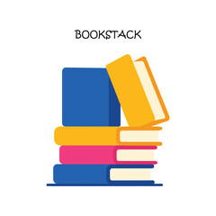 Bookstack Vector Design