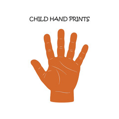 Child Hand Prints Vector Design