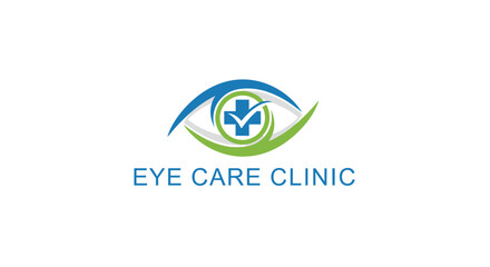 Eye Care Clinic Logo Design Illustration.