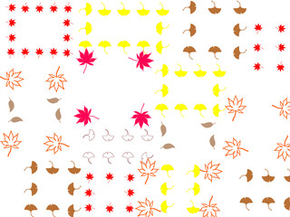 Obraz premium patterns with autumn colored leaves