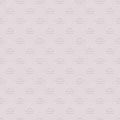 Seamless nuance mauve embossed lotus flower pattern background © SHIZU