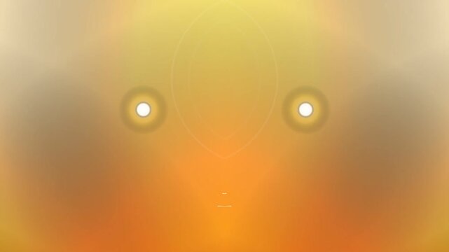 Abstract geometric shapes with bright orange and yellow colors and lights.