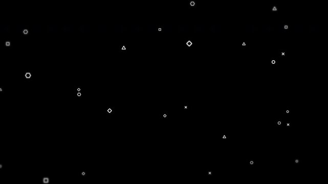 Snowflakes fall against black background
