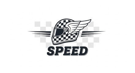 Racing Helmet with Checkered Flag Design. © Adi