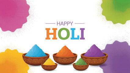 Colorful Happy Holi Banner