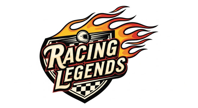 Racing Legends Logo with Flames.