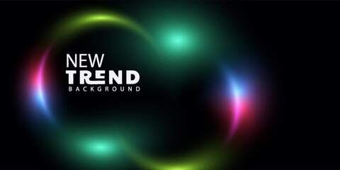 Colorful neon curved lines abstract background design