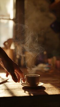 Steaming Coffee Cup