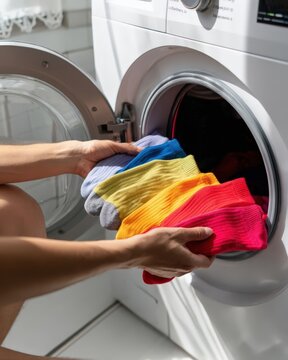 Washing Machine Load of Colorful Socks