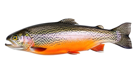 Obraz premium Rainbow trout isolated on transparent background
