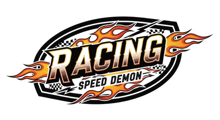 Racing Speed Demon Logo Design. © Sabir