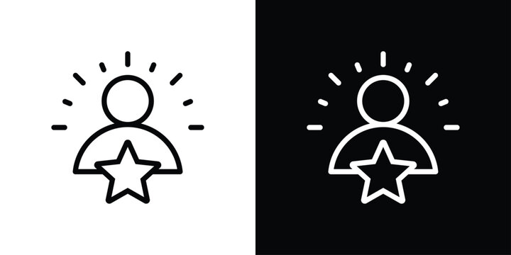 Confidence Icon Sheet Black And White