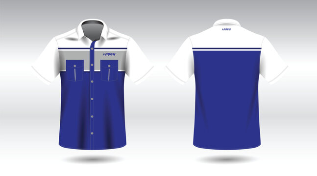 blue abstract background for short sleeve work shirt