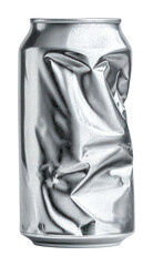 PNG Slightly crushed tall can isolated metal environmental.