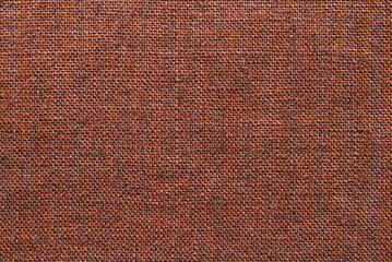 Brown linen fabric texture as background