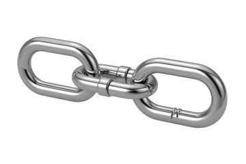 Obraz premium Shiny silver chain link metal chain isolated isolated on a transparent background