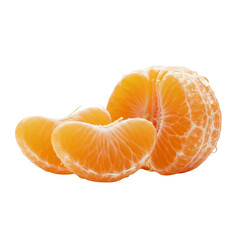 Peeled tangerine with segments