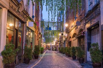 Obraz premium Brussels, Belgium Quiet Alleyway