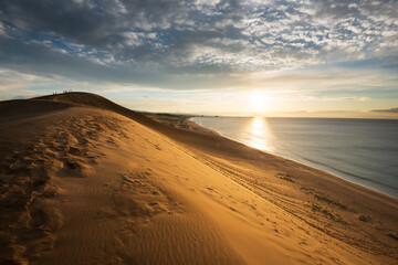 Tottori, Japan sand dunes on the Sea of Japan