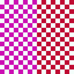 A symmetrical three-color chessboard design featuring evenly distributed squares arranged in a balanced geometric grid. The pattern combines three contrasting colors in a harmonious layout, creating v