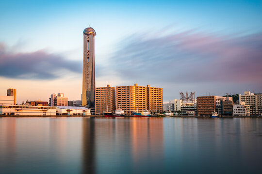 Shimonoseki, Japan Waterfront Skyline