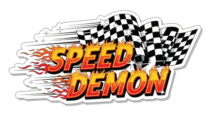 Speed Demon Racing Typography Design. © ardi