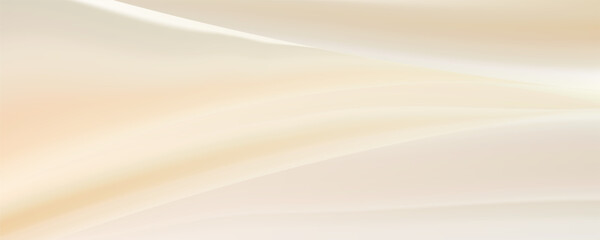  Soft cream background with warm gradient waves and satin texture. Elegant beige abstract design with gentle light shadows and luxurious silk-like flowing patterns. © Narin