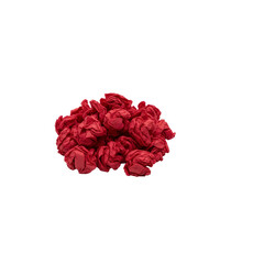 Pile of crumpled red paper