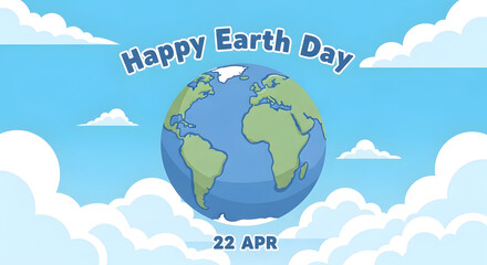 Fototapeta premium Celebrate earth day with a vibrant illustration of our beautiful planet