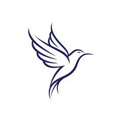 Fototapeta premium hummingbird, bird, avian, wildlife, nature, flying, wings, feather, beak, nectar, floral, garden, tropical, swift, grace, freedom, flight, delicate, silhouette, outline, lineart, minimal, elegant, log