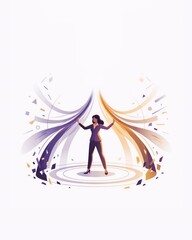 Obraz premium Professional Directing Converging Focus Beams Concentration Energy Prioritization Attention Management Productivity Concept