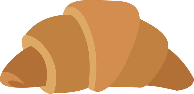 Golden, flaky croissant presents delightful breakfast or afternoon treat, perfect for cafe setting.