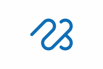 Obraz premium Letter NK Flow Line Logo Design 