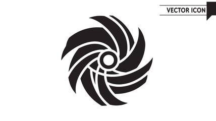 Obraz premium Black Ribbon Shaped Vector Icon on White Background, Elegant Design Element